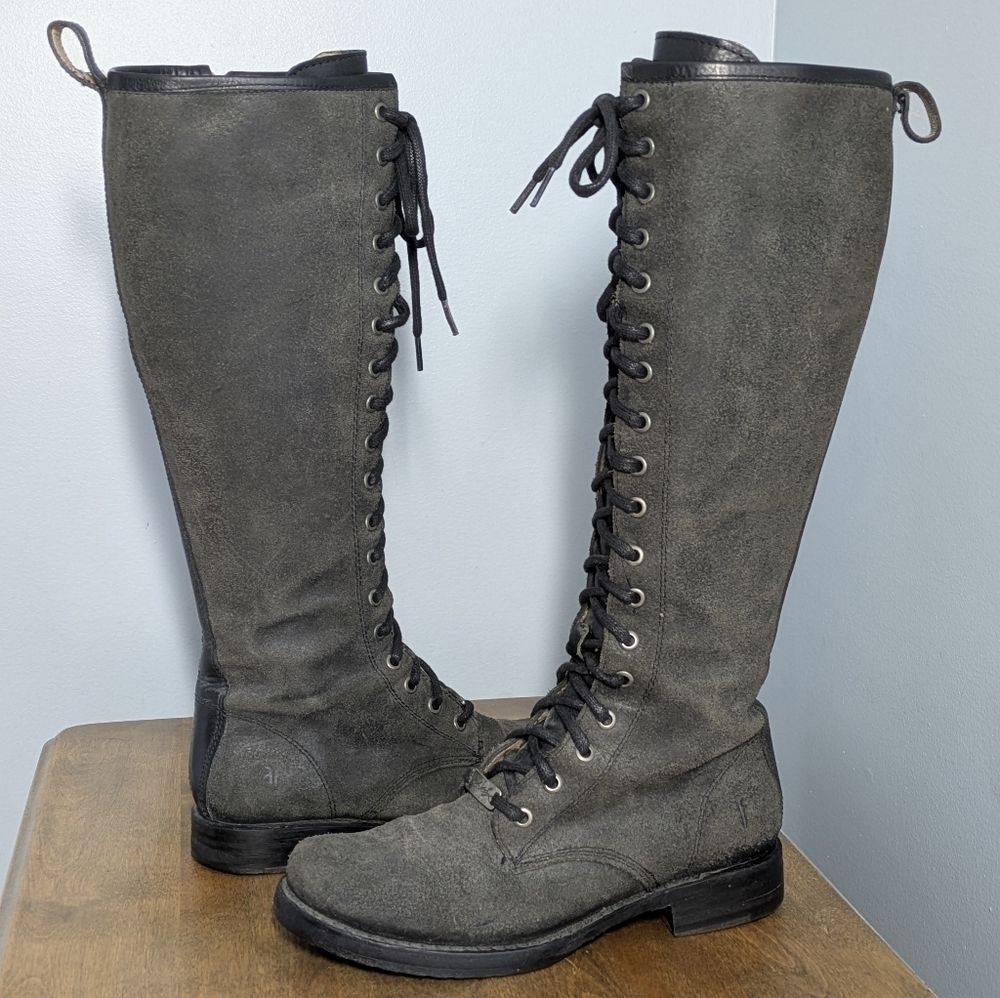 Frye Tall Lace Up Veronica Boot